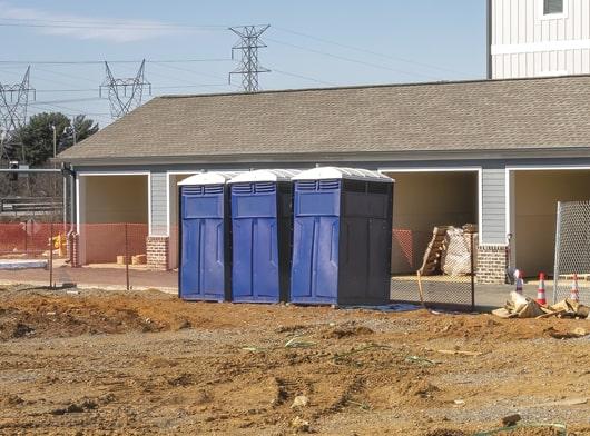 the number of construction porta potties required depends on the number of employees and the period of the project